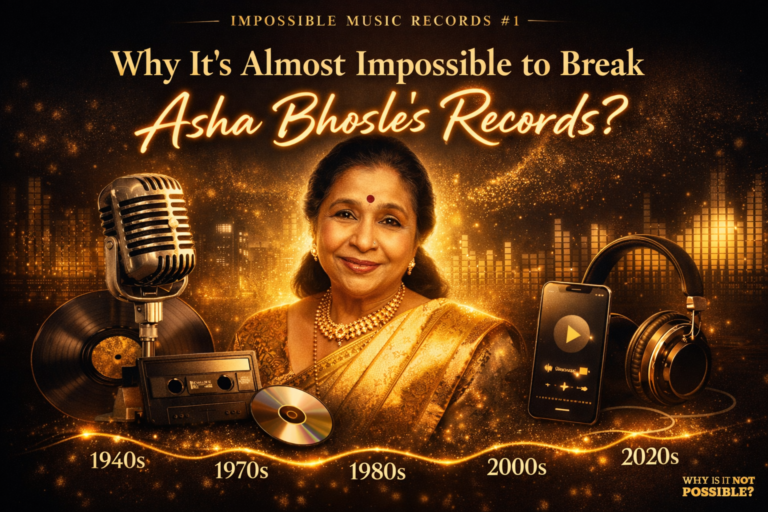 Asha Bhosle music records showing why her playback singing milestones are almost impossible to break