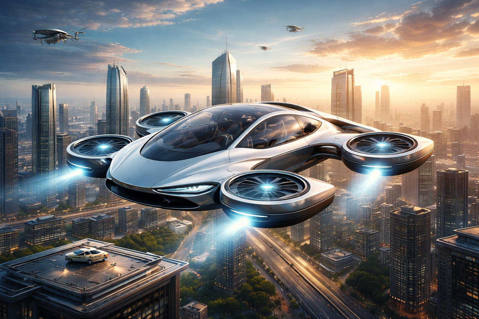 Flying car concept showing why flying cars are not practical for everyday life