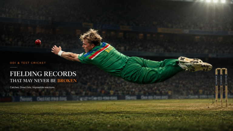 ODI and Test cricket fielding records showing the hardest fielding achievements that may never be broken