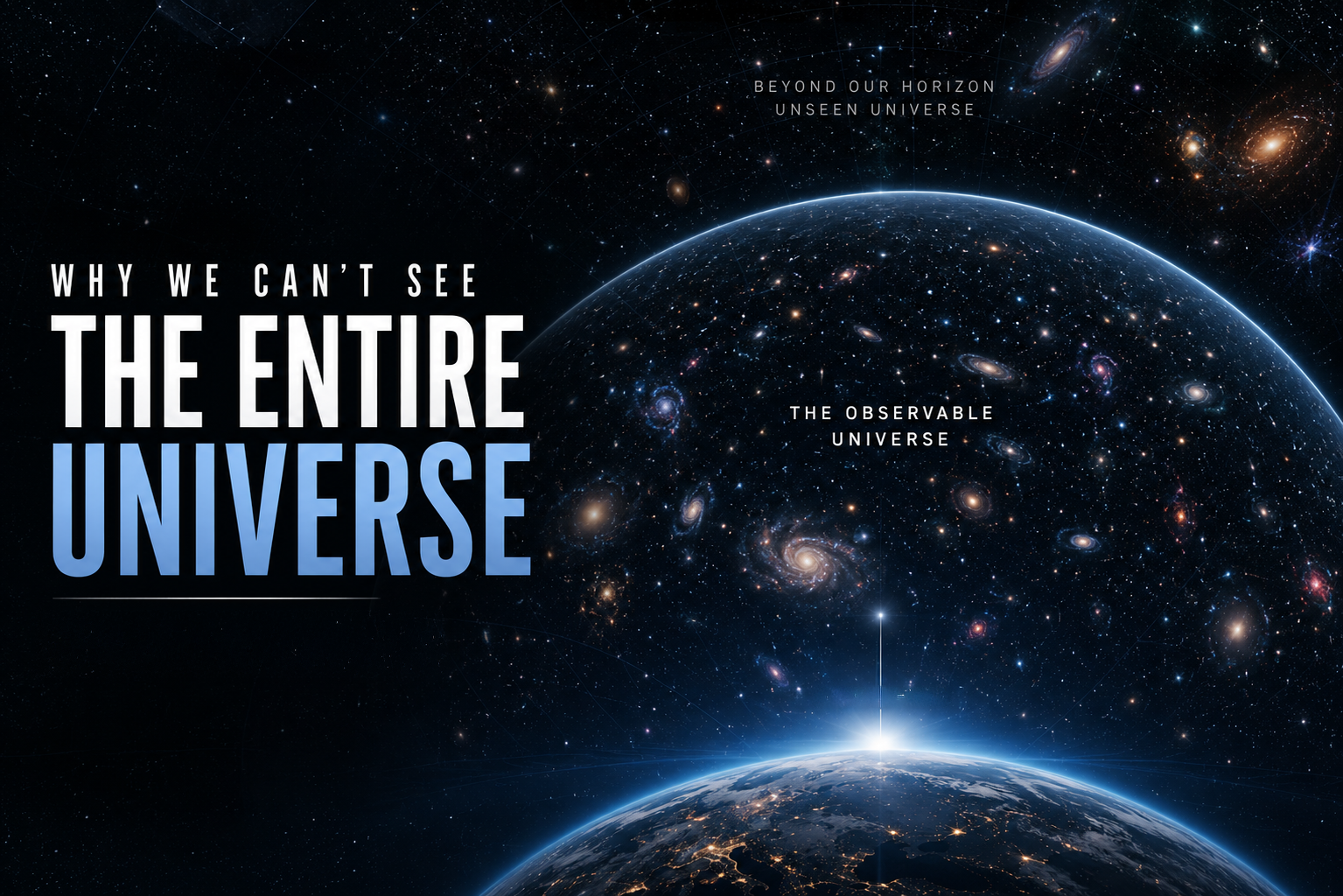 Observable universe and cosmic horizon showing why humans cannot see the entire universe