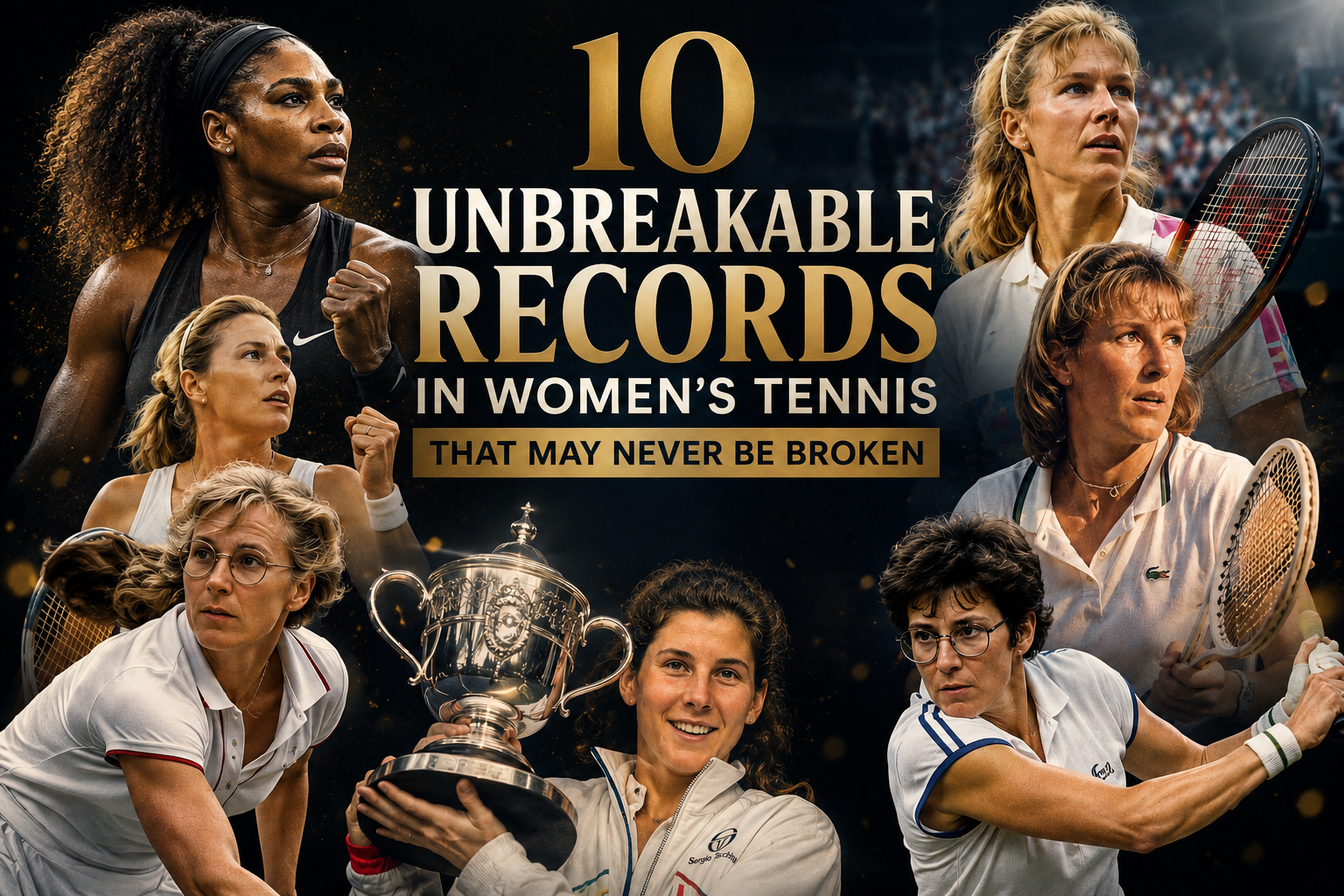 Women’s tennis legends showing 10 unbreakable records in women’s tennis that may never be broken